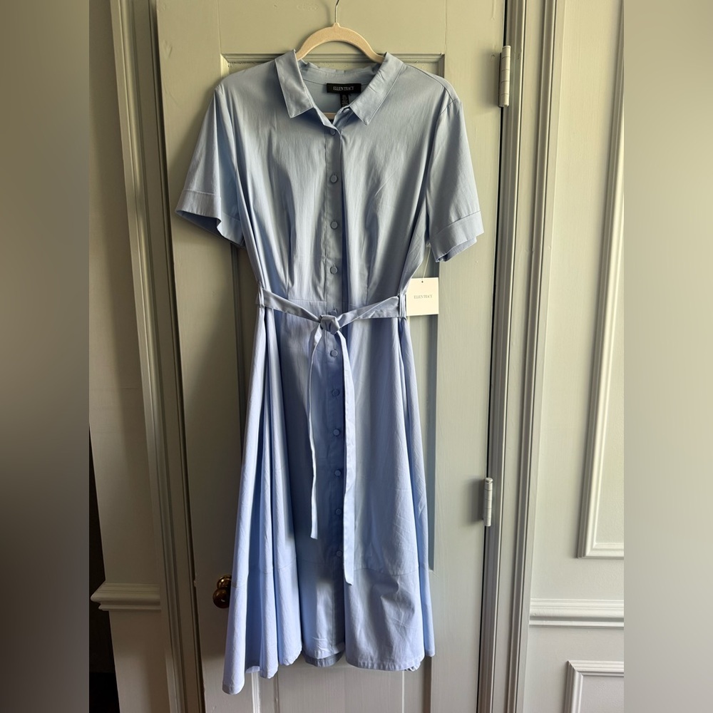 Ellen Tracy Sky Blue Midi Dress